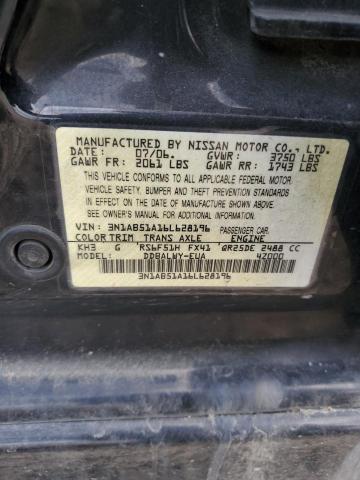 3N1AB51A16L628196 - 2006 NISSAN SENTRA SE-R SPEC V BLACK photo 12