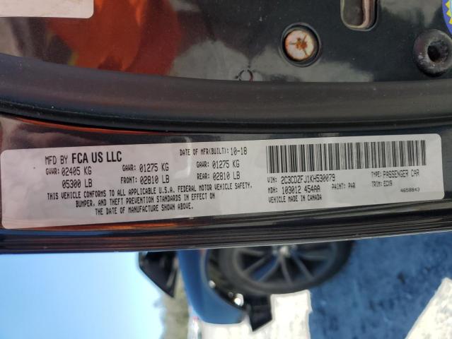 2C3CDZFJ1KH530079 - 2019 DODGE CHALLENGER R/T SCAT PACK BLACK photo 12