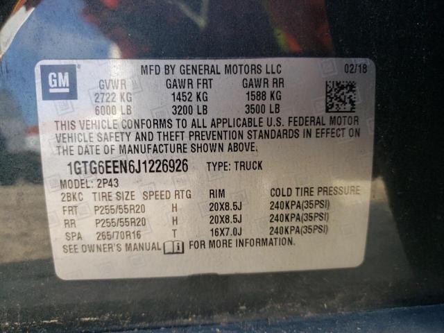 1GTG6EEN6J1226926 - 2018 GMC CANYON DENALI GRAY photo 12