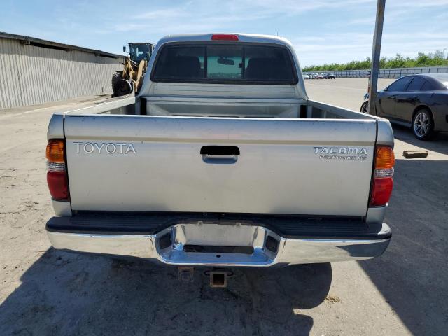 5TEGN92N12Z022296 - 2002 TOYOTA TACOMA DOUBLE CAB PRERUNNER SILVER photo 6