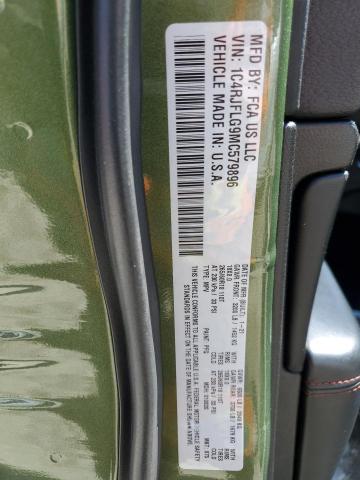 1C4RJFLG9MC579896 - 2021 JEEP GRAND CHER TRAILHAWK 绿色 照片 13