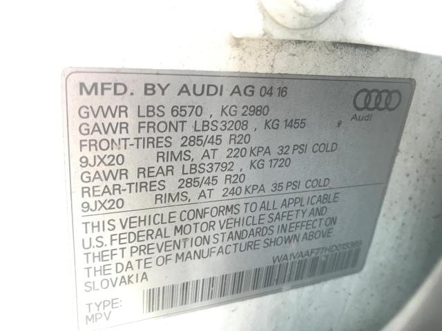 WA1VAAF77HD013369 - 2017 AUDI Q7 PRESTIGE WHITE photo 14