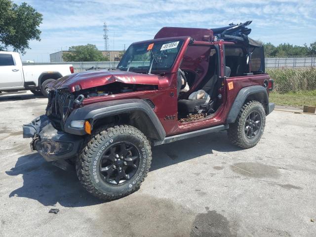 1C4GJXAN9MW664573 - 2021 JEEP WRANGLER SPORT RED photo 1