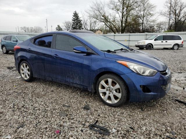 KMHDH4AE2DU527432 - 2013 HYUNDAI ELANTRA GLS BLUE photo 4