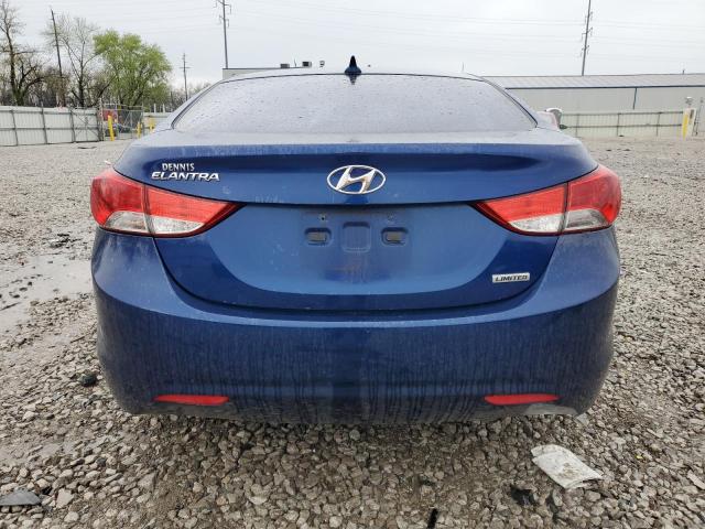 KMHDH4AE2DU527432 - 2013 HYUNDAI ELANTRA GLS BLUE photo 6