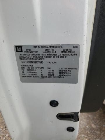 5GZER337X8J157643 - 2008 SATURN OUTLOOK XR WHITE photo 13