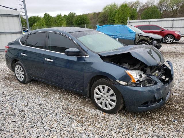 3N1AB7AP4FL675030 - 2015 NISSAN SENTRA S BLUE photo 4