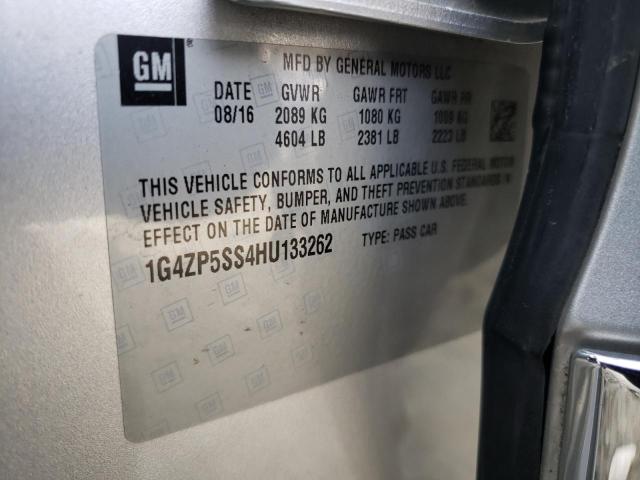 1G4ZP5SS4HU133262 - 2017 BUICK LACROSSE ESSENCE SILVER photo 12