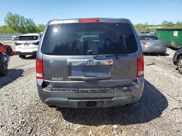 5FNYF3H21EB005032 - 2014 HONDA PILOT LX GRAY photo 6