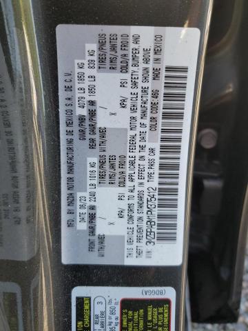 3MZBPABM1PM375412 - 2023 MAZDA 3 SELECT CHARCOAL photo 12