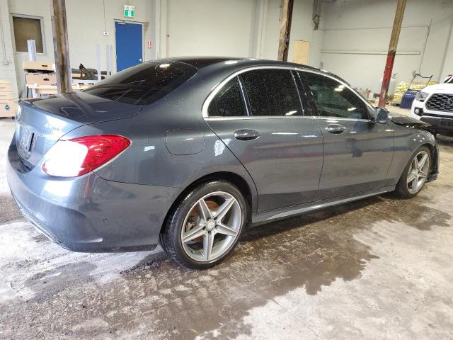 55SWF4KB6FU076913 - 2015 MERCEDES-BENZ C 300 4MATIC GRAY photo 3