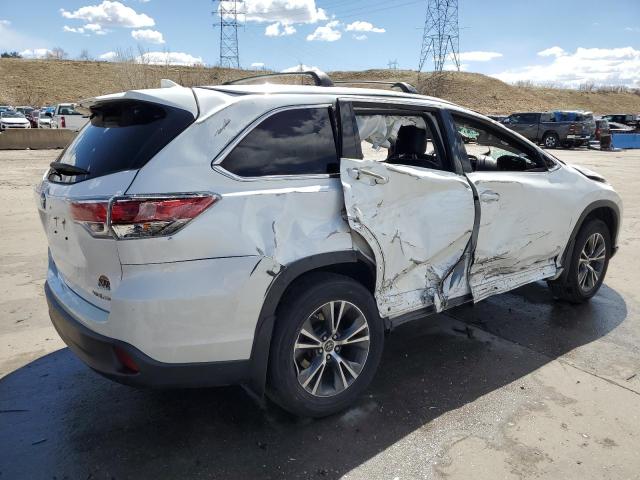5TDJKRFH0GS302055 - 2016 TOYOTA HIGHLANDER XLE WHITE photo 3