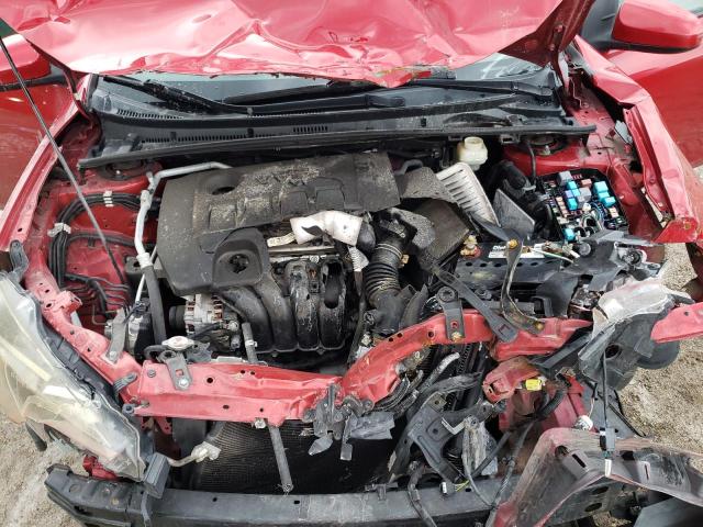 2T1BURHE3JC021451 - 2018 TOYOTA COROLLA L RED photo 11