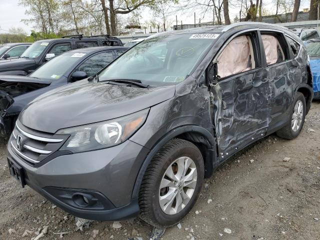 2HKRM4H77EH631567 - 2014 HONDA CR-V EXL GRAY photo 1