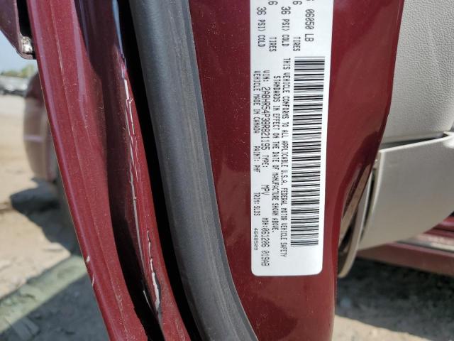 2A8HR54P38R821195 - 2008 CHRYSLER TOWN & COU TOURING 勃艮第红 照片 13