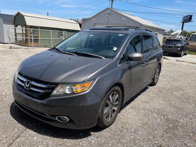 5FNRL5H96EB035178 - 2014 HONDA ODYSSEY TOURING GRAY photo 2