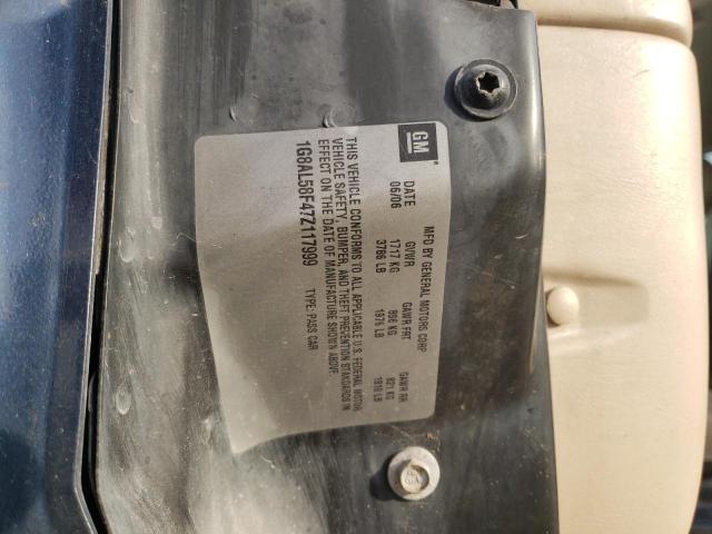 1G8AL58F47Z117999 - 2007 SATURN ION LEVEL 3 BLUE photo 12