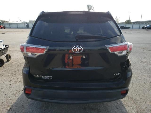5TDKKRFH8GS501603 - 2016 TOYOTA HIGHLANDER XLE BLACK photo 6