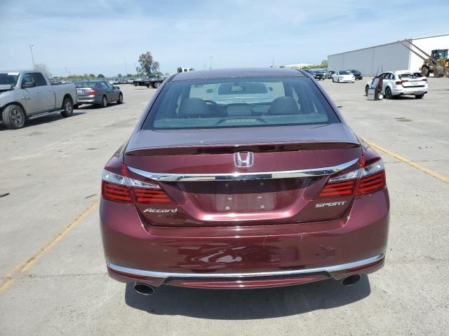 1HGCR2F55GA215879 - 2016 HONDA ACCORD SPORT BURGUNDY photo 6