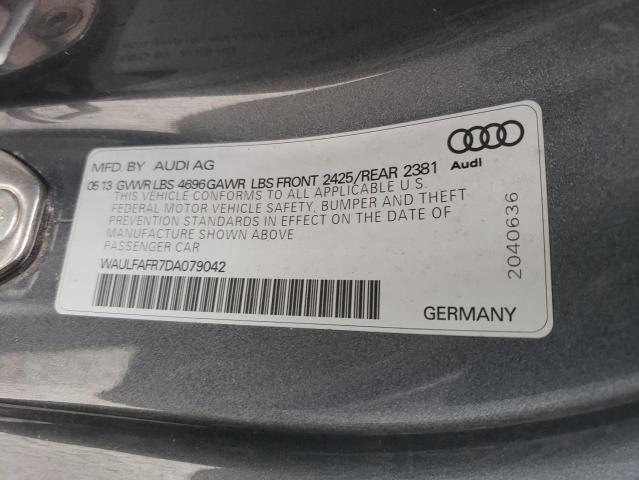 WAULFAFR7DA079042 - 2013 AUDI A5 PREMIUM PLUS GRAY photo 12