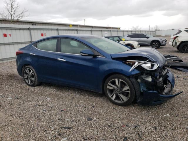 KMHDH4AEXEU182541 - 2014 HYUNDAI ELANTRA SE BLUE photo 4