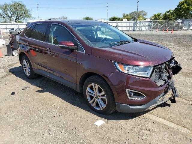 2FMPK4J90HBB46076 - 2017 FORD EDGE SEL MAROON photo 4