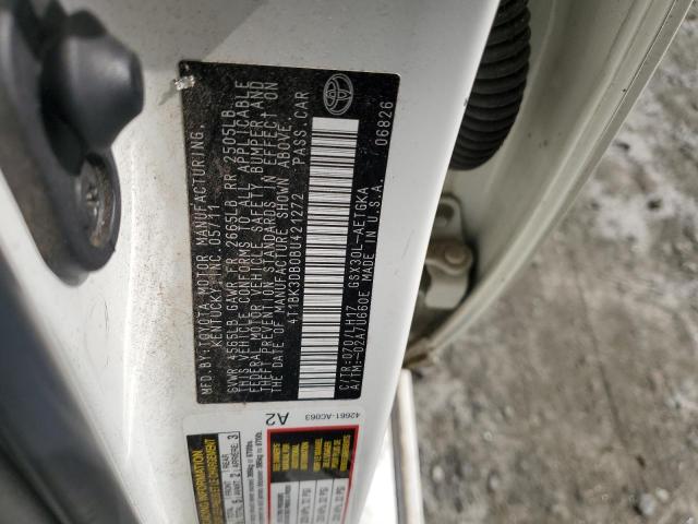 4T1BK3DB0BU421272 - 2011 TOYOTA AVALON BASE 白色 照片 12