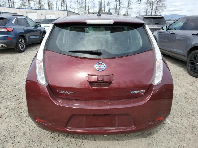 1N4BZ0CP2HC308018 - 2017 NISSAN LEAF S RED photo 6