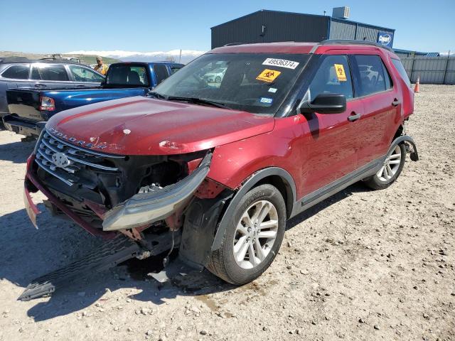 1FM5K7B89GGC86021 - 2016 FORD EXPLORER RED photo 1