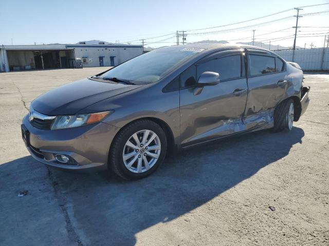 2HGFB2F92CH555510 - 2012 HONDA CIVIC EXL GRAY photo 1