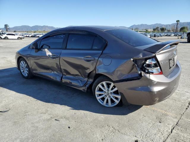 2HGFB2F92CH555510 - 2012 HONDA CIVIC EXL GRAY photo 2