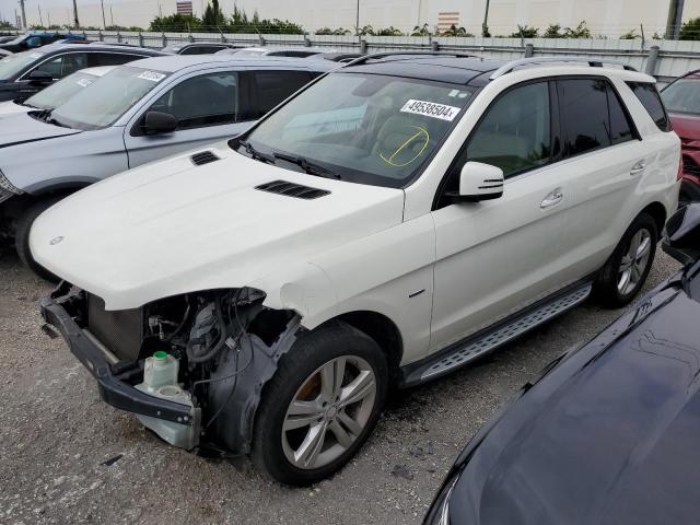 4JGDA5HB3CA041329 - 2012 MERCEDES-BENZ ML 350 4MATIC WHITE photo 1