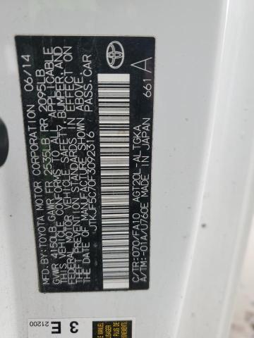 JTKJF5C70F3092316 - 2015 TOYOTA SCION TC WHITE photo 12