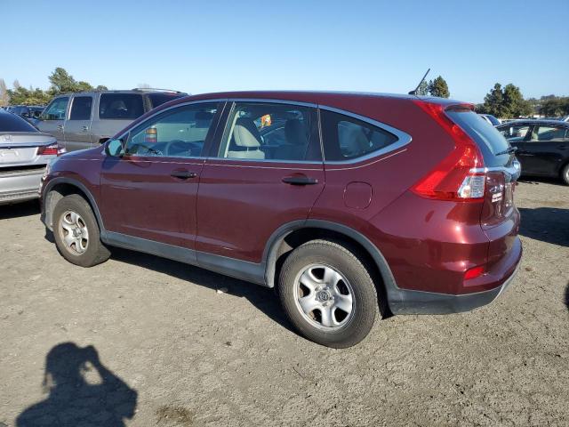 5J6RM4H30FL064090 - 2015 HONDA CR-V LX BURGUNDY photo 2