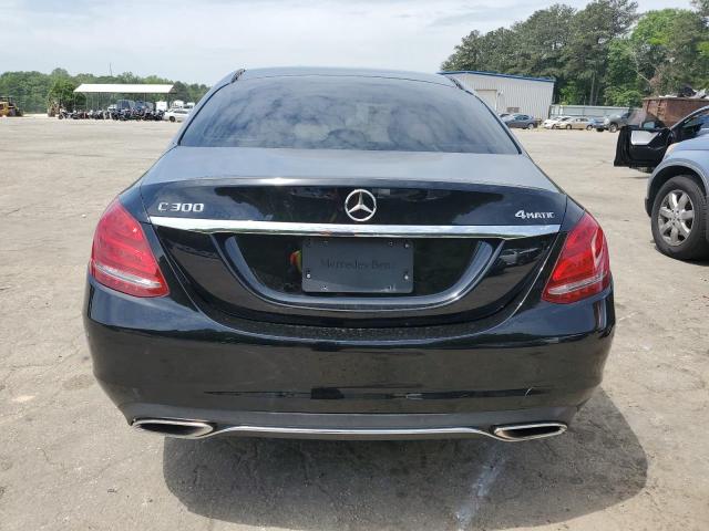 55SWF4KB8FU031987 - 2015 MERCEDES-BENZ C 300 4MATIC BLACK photo 6