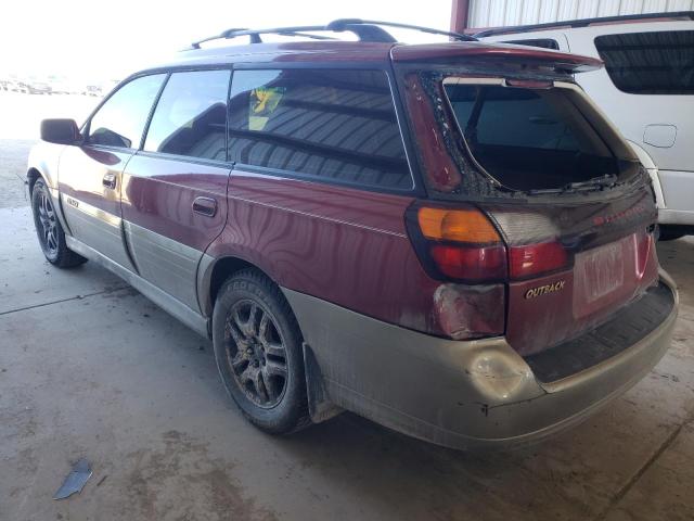 4S3BH896727646671 - 2002 SUBARU LEGACY OUTBACK H6 3.0 VDC MAROON photo 2