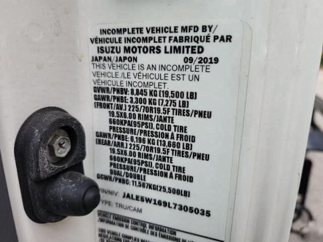 JALE5W169L7305035 - 2020 ISUZU NRR Beyaz fotoğraf 10