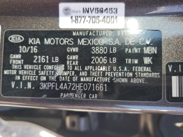 3KPFL4A72HE071661 - 2017 KIA FORTE LX CHARCOAL photo 13