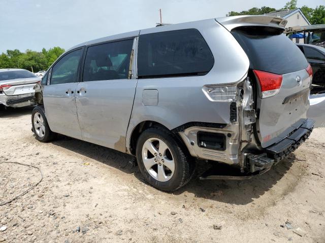 5TDZK3DC1ES472087 - 2014 TOYOTA SIENNA SILVER photo 2