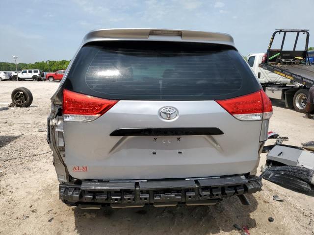 5TDZK3DC1ES472087 - 2014 TOYOTA SIENNA SILVER photo 6