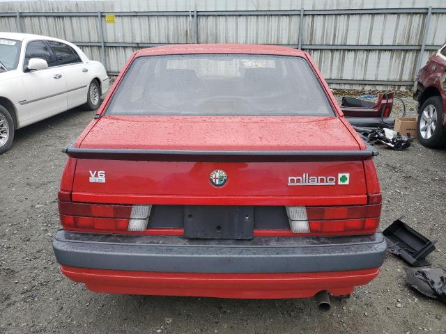 ZARDA1242J1051487 - 1988 ALFA ROMEO MILANO GREEN RED photo 6