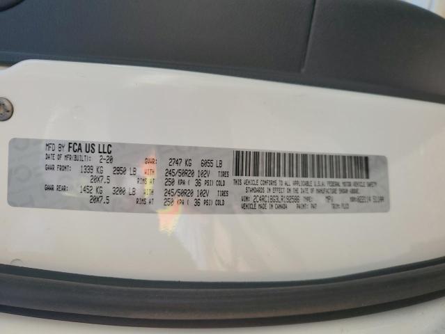 2C4RC1BG3LR192586 - 2020 CHRYSLER PACIFICA TOURING L Ağ foto 13