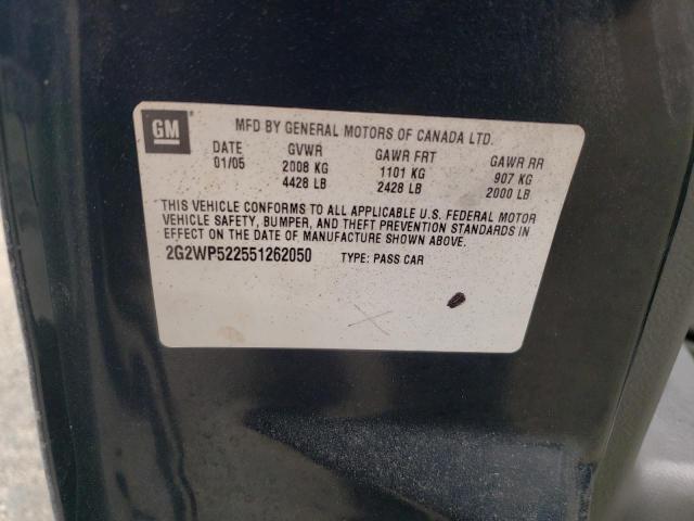 2G2WP522551262050 - 2005 PONTIAC GRAND PRIX 黑色 照片 13