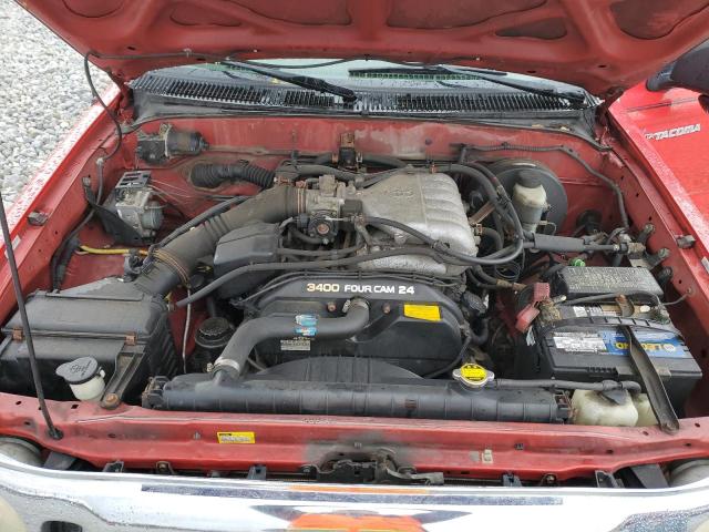 5TEHN72N24Z318553 - 2004 TOYOTA TACOMA DOUBLE CAB RED photo 11