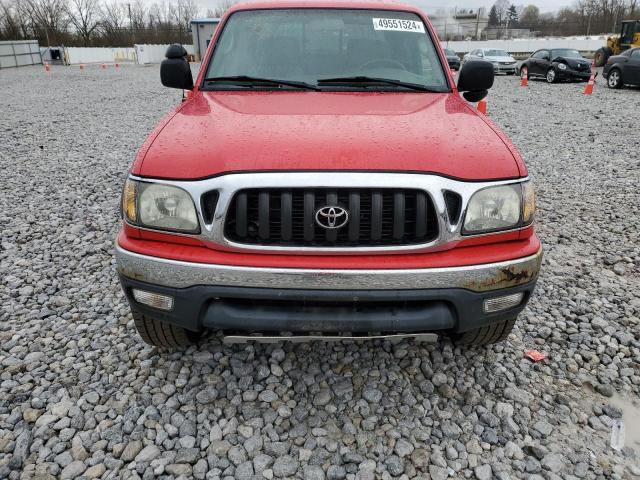5TEHN72N24Z318553 - 2004 TOYOTA TACOMA DOUBLE CAB RED photo 5