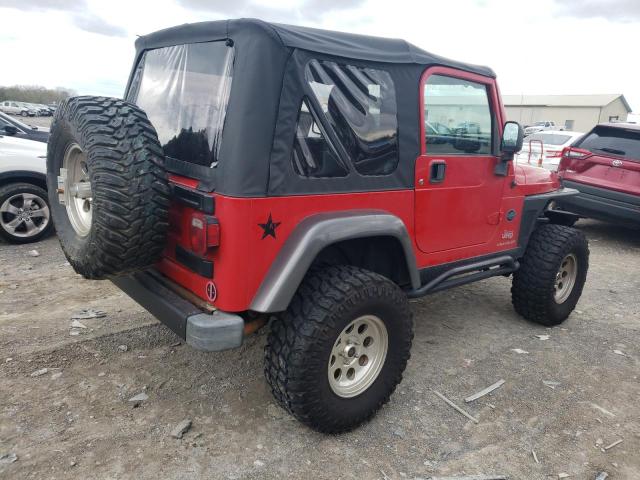 1J4FA39SX4P792016 - 2004 JEEP WRANGLER X RED photo 3