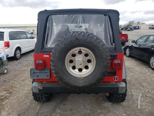 1J4FA39SX4P792016 - 2004 JEEP WRANGLER X RED photo 6