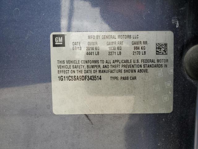 1G11C5SA9DF343514 - 2013 CHEVROLET MALIBU 1LT Көк фото 13
