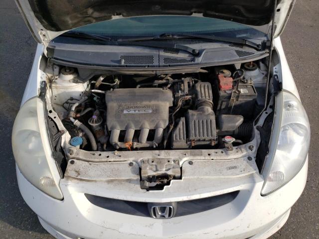 JHMGD38607S000817 - 2007 HONDA FIT S თეთრი ფოტო 11