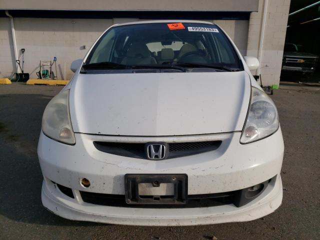 JHMGD38607S000817 - 2007 HONDA FIT S თეთრი ფოტო 5